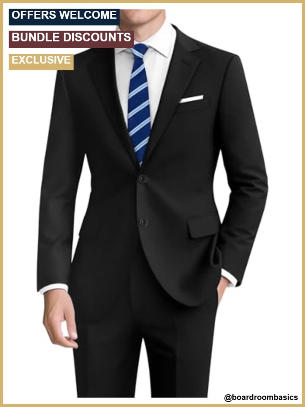 Men's 4-Way Stretch Suit 2-Piece, 3 Fits Regular/Short/Tall, 80% Polyester
